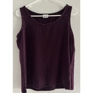 Oh My Gauze Tank Top Womens Small Purple 100% Cotton USA‎ Minimalist Capsule